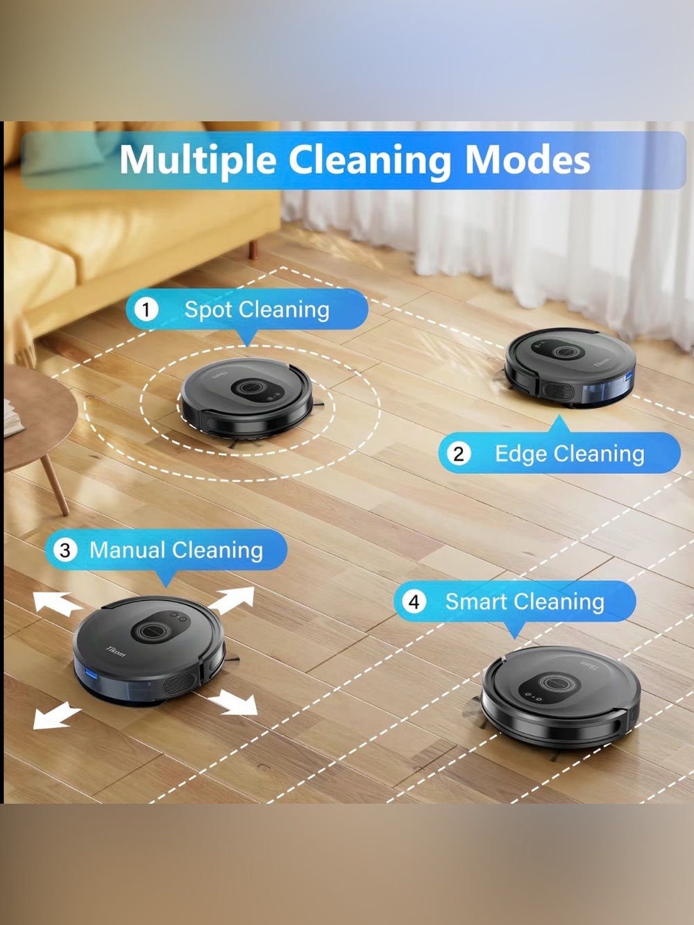 NIB Tikom Robot Vacuum & Mop Combo